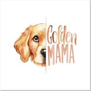 Golden Mama Adorable Golden Retriever Dog Lover Posters and Art